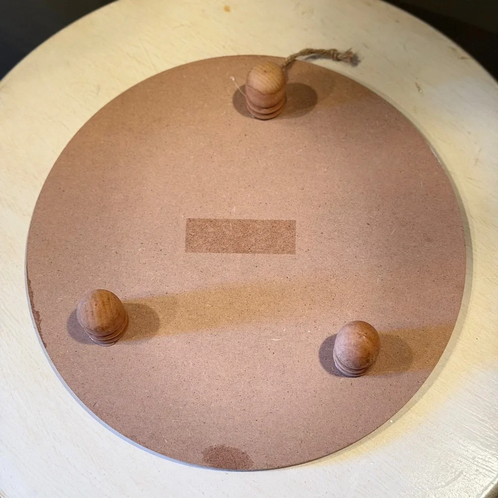 Round Wood Wall Sign Gather Here With Grateful Hearts Decorative Rustic‎